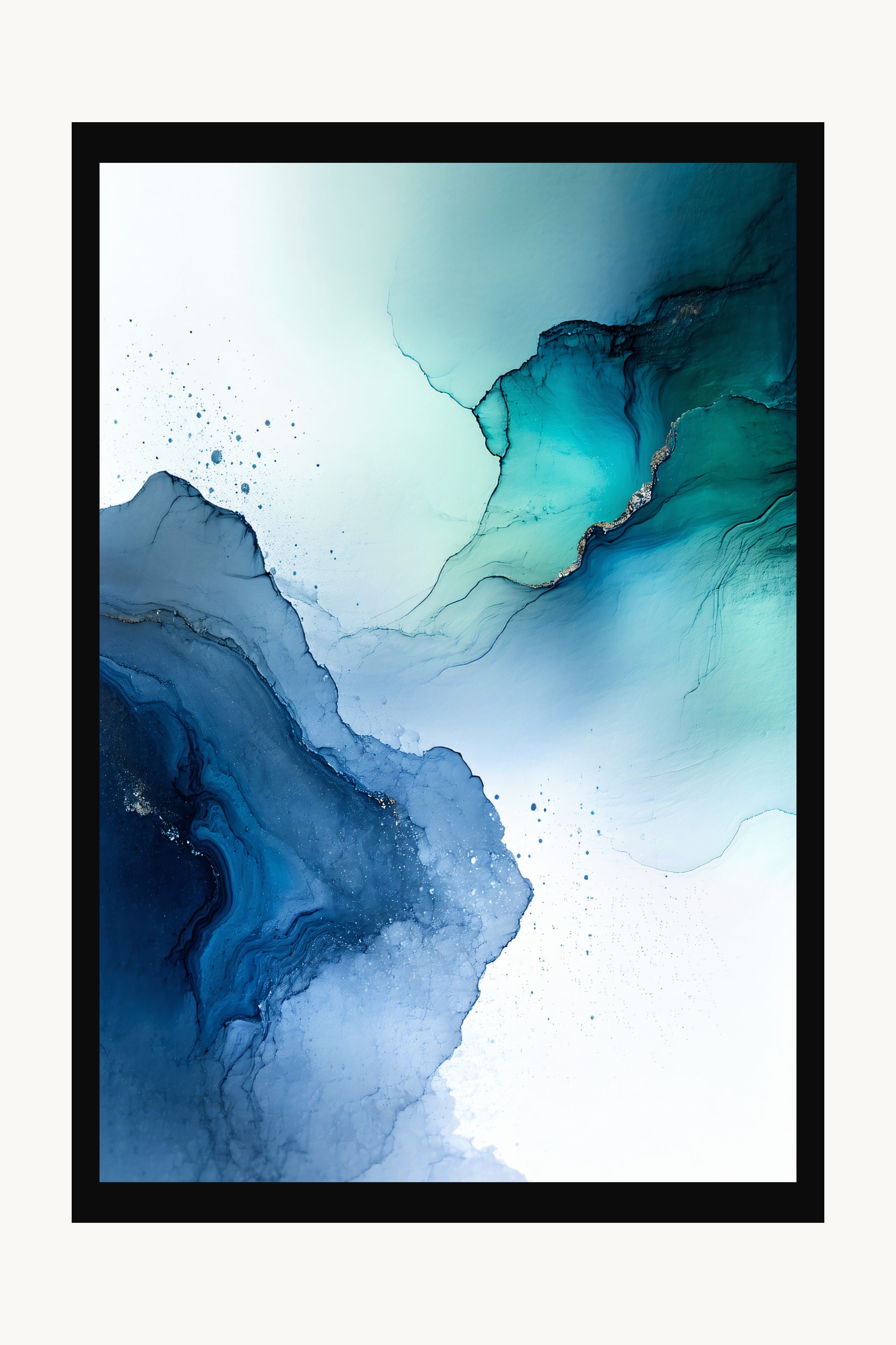 Cool Serenity — framed in black wood
