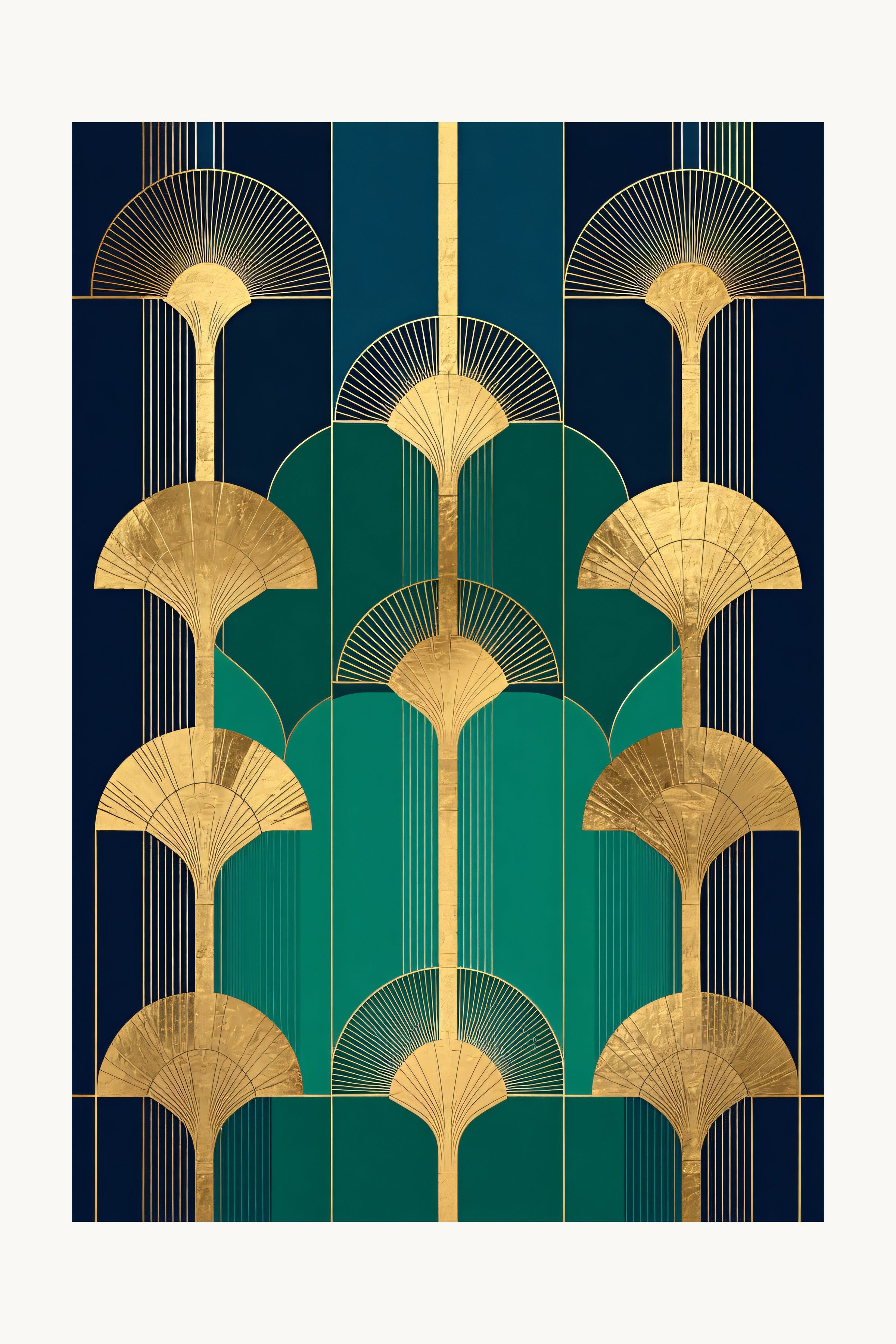 Golden Hour Deco — abstract wall art